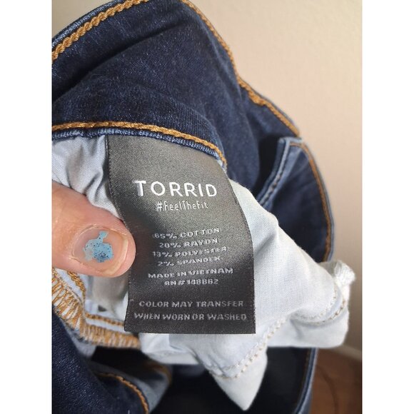 Torrid Jegging Super Soft Denim Blue Jean Skinny Ankle Size 10S - Picture 6 of 6